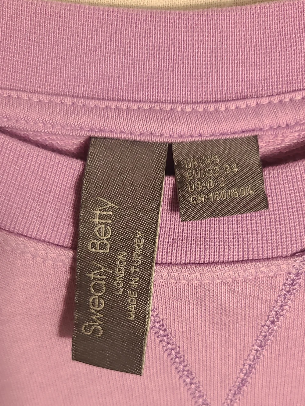 Sweaty Betty Lilac After Class Sweathirt With Side Split Hem Size XS
